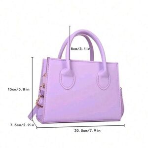 2400~Leather THE CURVE Crossbody Mini Bag with Logo